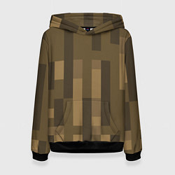 Толстовка-худи женская Wood - Minecraft, цвет: 3D-черный