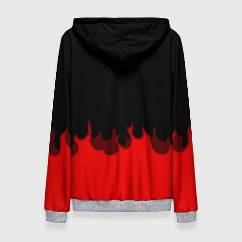 Женская толстовка Portal fire abstraction / 3D-Меланж – фото 2