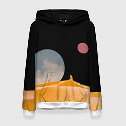 Толстовка-худи женская Arrakis sandworm Dune, цвет: 3D-белый