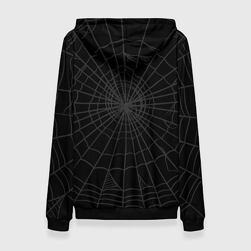 Женская толстовка Логотип паука на фоне паутины косплей костюм Морал / 3D-Черный – фото 2