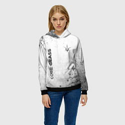 Толстовка-худи женская Code Geass - white gradient вертикально, цвет: 3D-черный — фото 2