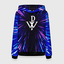 Толстовка-худи женская Powerwolf neon energy, цвет: 3D-черный