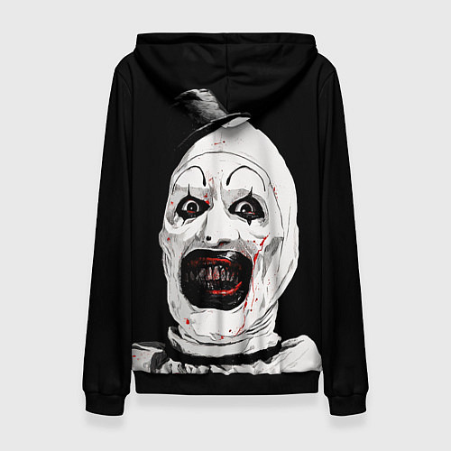 Женская толстовка Ужасающий клоун Арт / 3D-Черный – фото 2