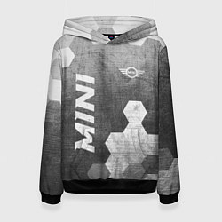 Толстовка-худи женская Mini - grey gradient вертикально, цвет: 3D-черный