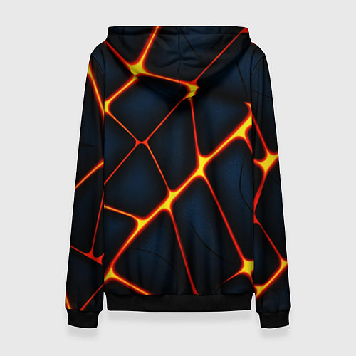 Женская толстовка Каменный разлом с лавой / 3D-Черный – фото 2