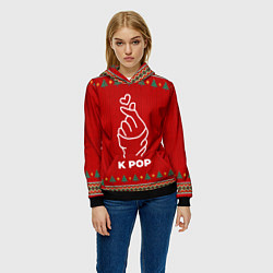 Толстовка-худи женская K Pop new year, цвет: 3D-черный — фото 2