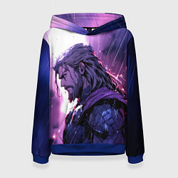 Толстовка-худи женская Thor - Neon rain, цвет: 3D-синий