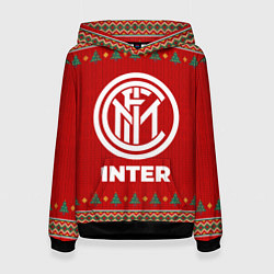 Толстовка-худи женская Inter new year, цвет: 3D-черный
