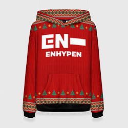 Толстовка-худи женская Enhypen new year, цвет: 3D-черный