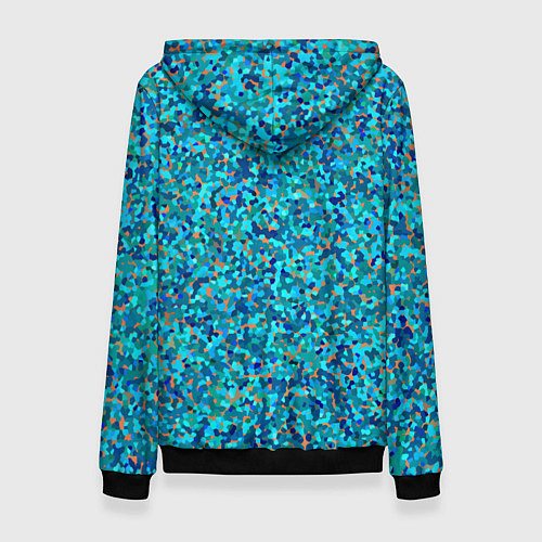 Женская толстовка Сине-голубой пуантилизм / 3D-Черный – фото 2