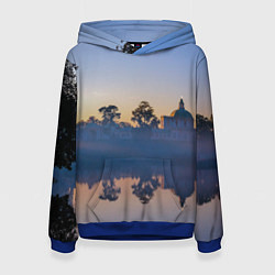 Толстовка-худи женская Вечер в Ораниенбауме, цвет: 3D-синий
