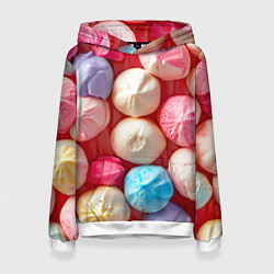 Толстовка-худи женская Зефирчик, цвет: 3D-белый