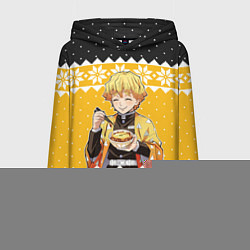 Толстовка-худи женская Зеницу новогодний свитер из Demon slayer, цвет: 3D-синий