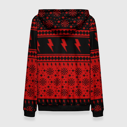 Женская толстовка ACDC christmas sweater / 3D-Черный – фото 2