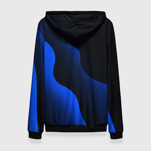 Женская толстовка Субару - синие волны / 3D-Черный – фото 2