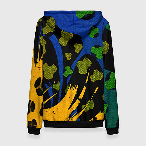 Женская толстовка Абстрактные пятна леопарда / 3D-Черный – фото 2