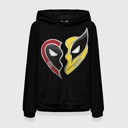 Толстовка-худи женская Deadpool and Wolverine best friends, цвет: 3D-черный