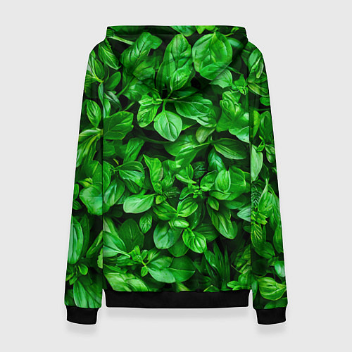 Женская толстовка Базилик зеленый / 3D-Черный – фото 2