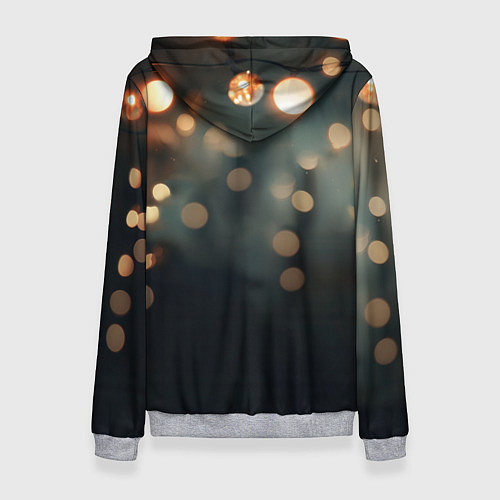 Женская толстовка Довольный рыжий котик с рогами из огоньков / 3D-Меланж – фото 2