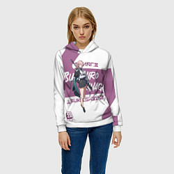 Толстовка-худи женская Цукисиро Янаги - ZZZ, цвет: 3D-белый — фото 2