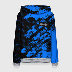 Толстовка-худи женская Arctic Monkeys - Синий камуфляж, цвет: 3D-меланж