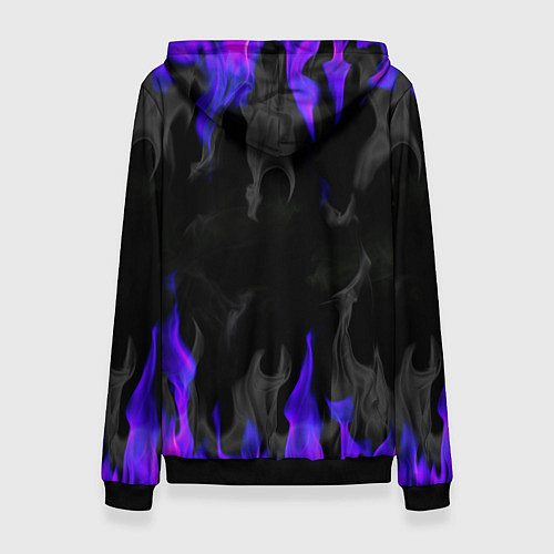 Женская толстовка Неоновый огонь и дым / 3D-Черный – фото 2