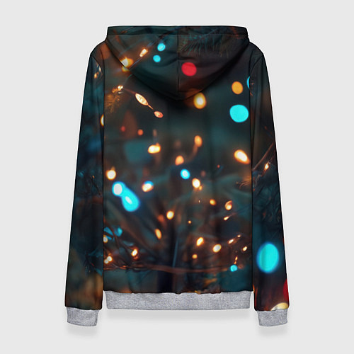 Женская толстовка Новогодняя рыжая лисица / 3D-Меланж – фото 2