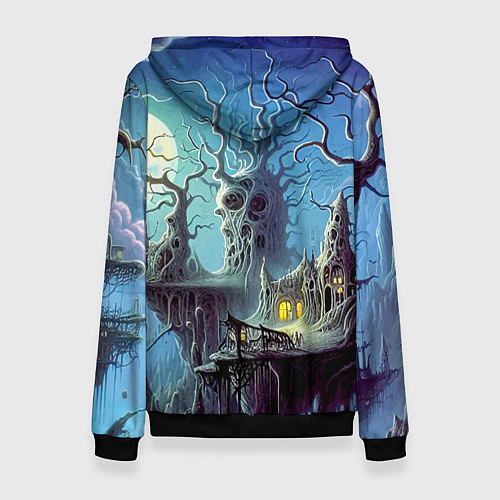 Женская толстовка Коттедж ведьмы - нейроарт фантазия / 3D-Черный – фото 2