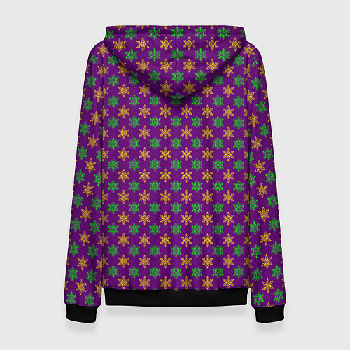 Женская толстовка Вихрь снежинок / 3D-Черный – фото 2