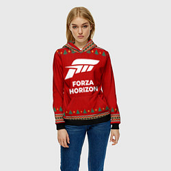 Толстовка-худи женская Forza Horizon new year, цвет: 3D-черный — фото 2