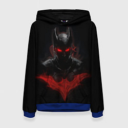 Толстовка-худи женская Neon Batman in the dark, цвет: 3D-синий