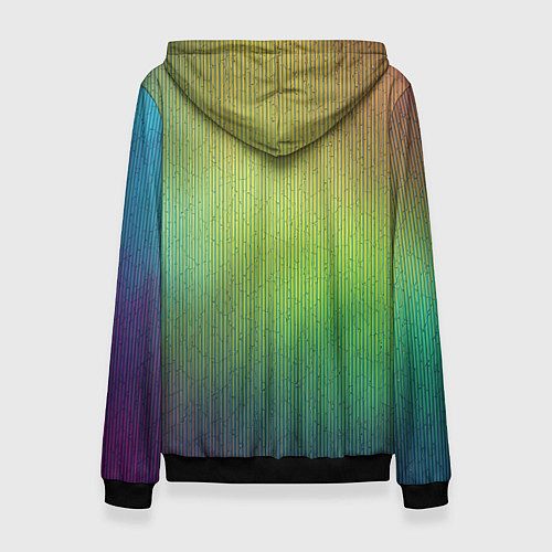 Женская толстовка Цветной металл с градиентом / 3D-Черный – фото 2