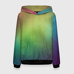 Толстовка-худи женская Цветной металл с градиентом, цвет: 3D-черный