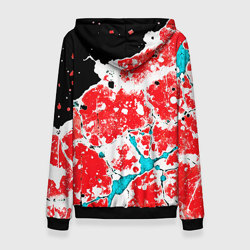 Женская толстовка Сине красная абстракция на чёрном фоне / 3D-Черный – фото 2