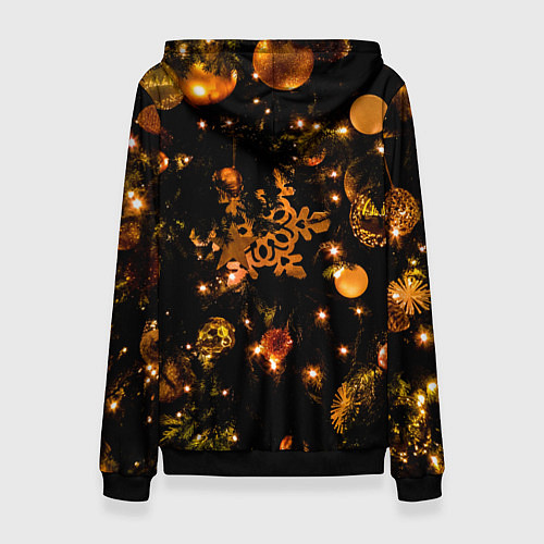 Женская толстовка Новогоднее украшение / 3D-Черный – фото 2