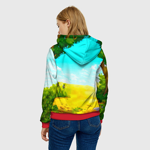 Женская толстовка Гиппопотамчик / 3D-Красный – фото 4