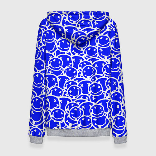 Женская толстовка Nirvana logo blue / 3D-Меланж – фото 2
