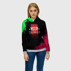 Толстовка-худи женская Вартандер брызги красок, цвет: 3D-меланж — фото 2