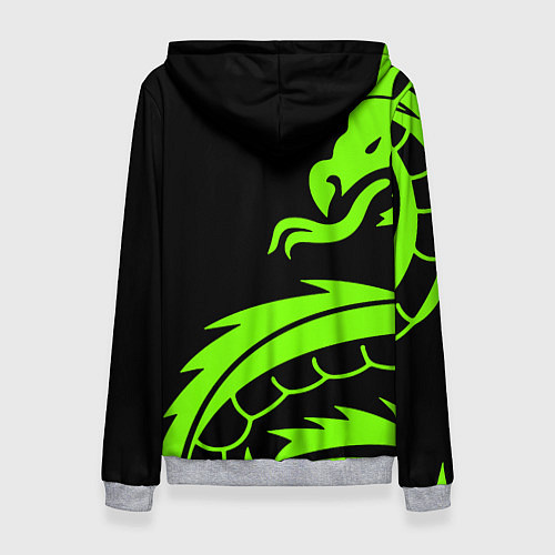 Женская толстовка Квейк кислотный дракон лого / 3D-Меланж – фото 2