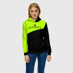Толстовка-худи женская New world geomerty, цвет: 3D-черный — фото 2
