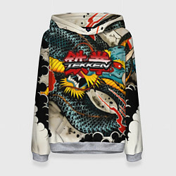 Толстовка-худи женская Tekken dragon tatoo, цвет: 3D-меланж