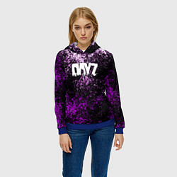 Толстовка-худи женская Dayz неоновые краски, цвет: 3D-синий — фото 2