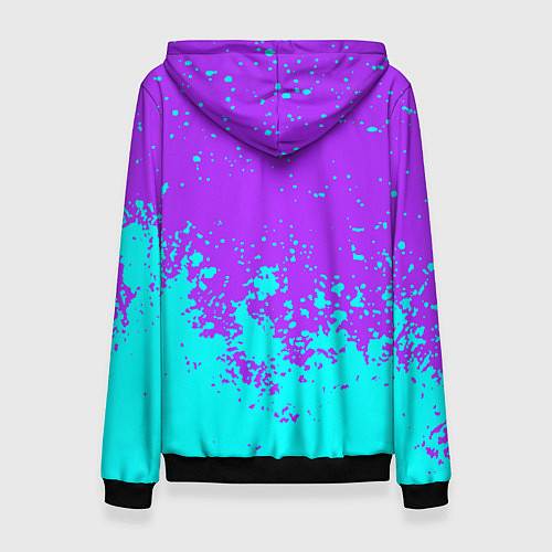 Женская толстовка Doom краски неон лого / 3D-Черный – фото 2