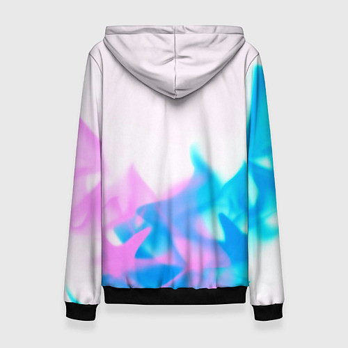 Женская толстовка Quake neon flame / 3D-Черный – фото 2