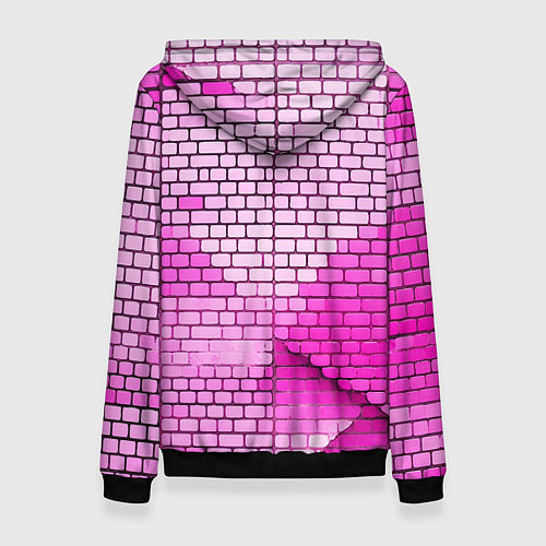 Женская толстовка Розовые кирпичики / 3D-Черный – фото 2