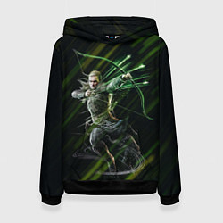 Толстовка-худи женская Леголас - Властелин колец, цвет: 3D-черный