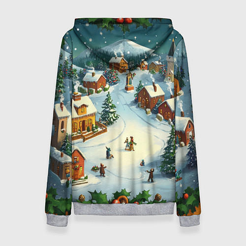 Женская толстовка Каникулы нового года / 3D-Меланж – фото 2