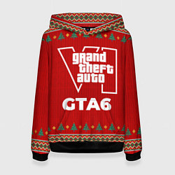 Толстовка-худи женская GTA6 new year, цвет: 3D-черный