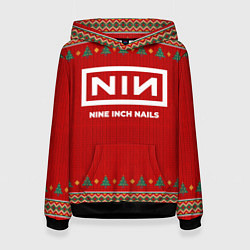 Толстовка-худи женская Nine Inch Nails new year, цвет: 3D-черный