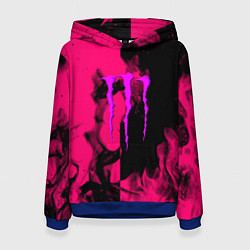 Толстовка-худи женская Monster energy fire pink, цвет: 3D-синий